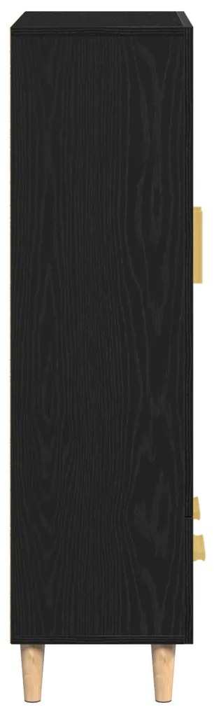 Fekete tölgy magas tároló szekrény, 70x31x115 cm, Mérnöki faforgácsból készült