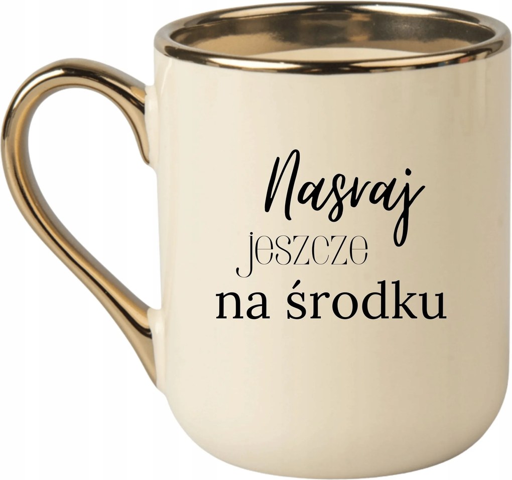 Bögre Elegáns Bézs Arany Rant Vicces Ajándék Még Középen