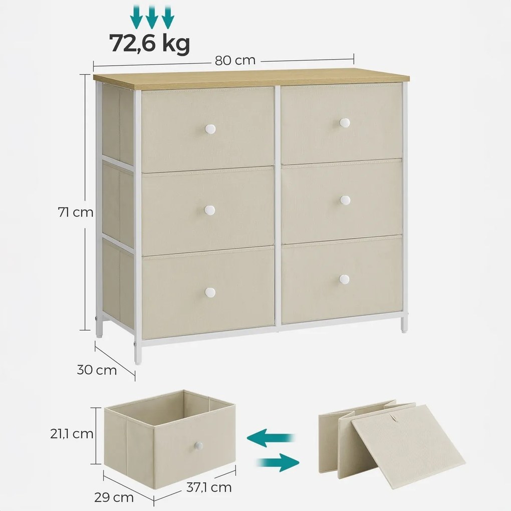E1033 WT komód, 80 cm, L