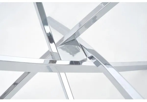 Étkezőasztal ESTEN átlátszó/ezüstszínű
