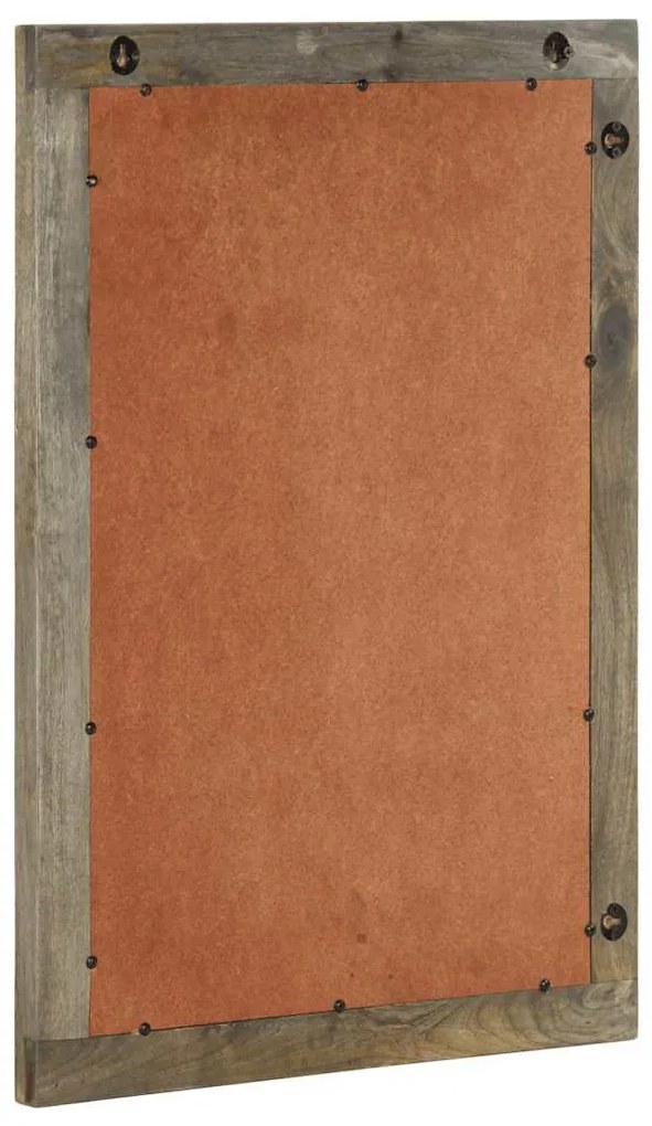 Fürdőszoba tükör 50x2,5x70 cm tömörfa mangó szürke