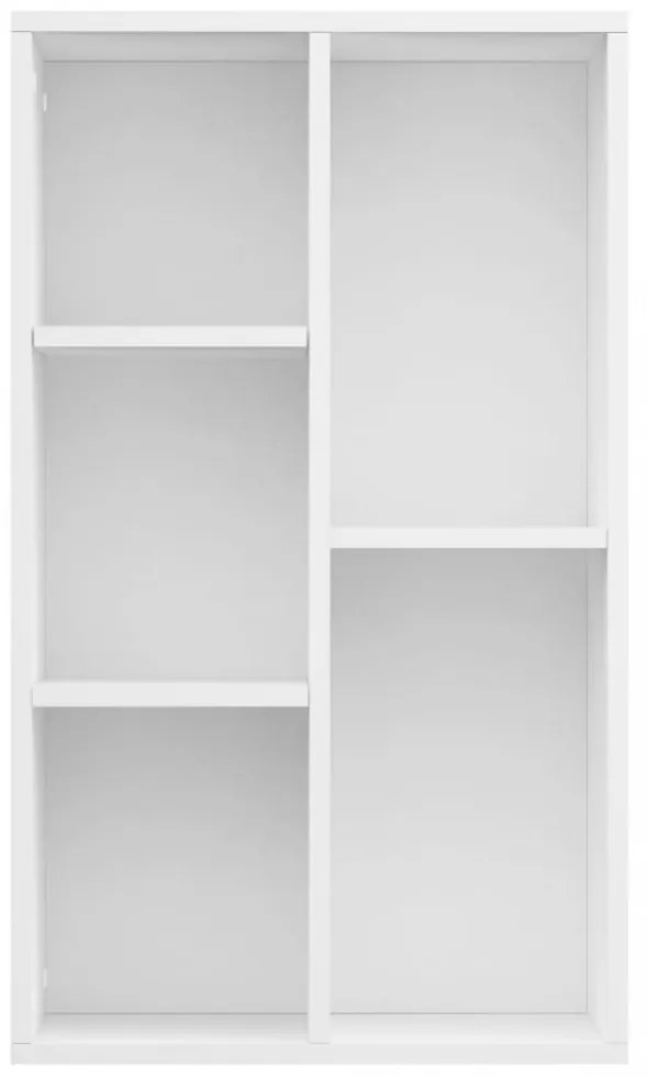 fehér szerelt fa könyv-/tálalószekrény 50 x 25 x 80 cm