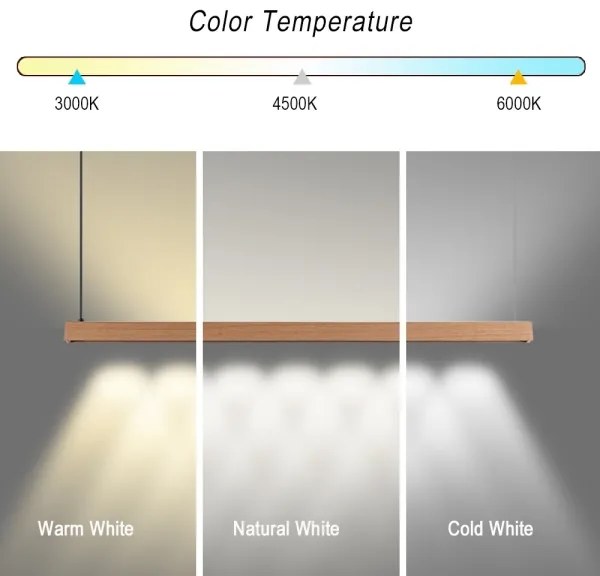Immax NEO 07303L - LED dimmelhető csillár zsinóron MADEIRA 26W/230V Wi-Fi Tuya 122 cm tölgy