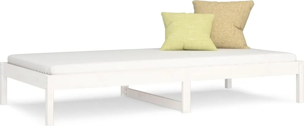 vidaXL fehér tömör fenyőfa kanapéágy matrac nélkül 90 x 200 cm
