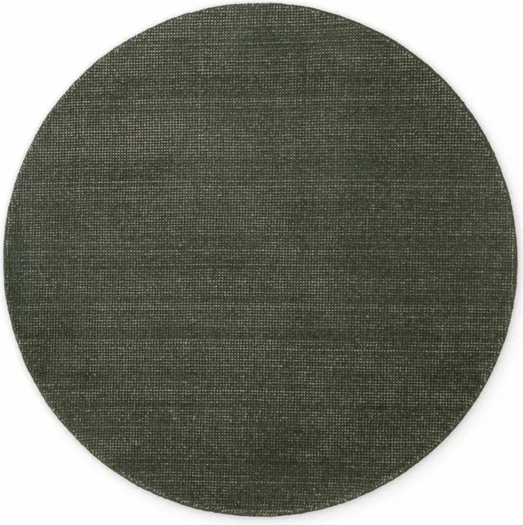Sötétzöld kézi szövésű gyapjú kerek szőnyeg ø 200 cm Greenwich – Ted Baker