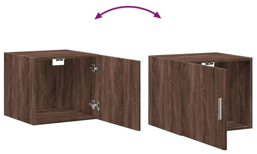 vidaXL barna tölgy szerelt fa vékony tárolószekrény 45 x 42,5 x 225 cm