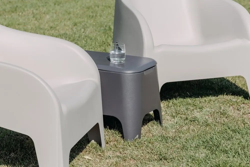 PETRA ARMCHAIR Műanyag karosszék szürke