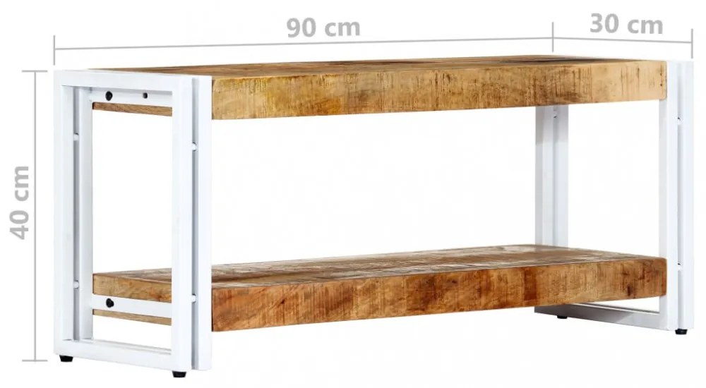 tömör mangófa TV-szekrény 90 x 30 x 40 cm
