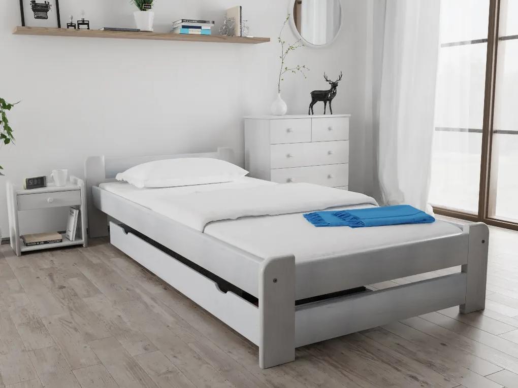 Emily ágy 90x200 cm, fehér Ágyrács: Ágyrács nélkül, Matrac: Deluxe 10 cm matrac
