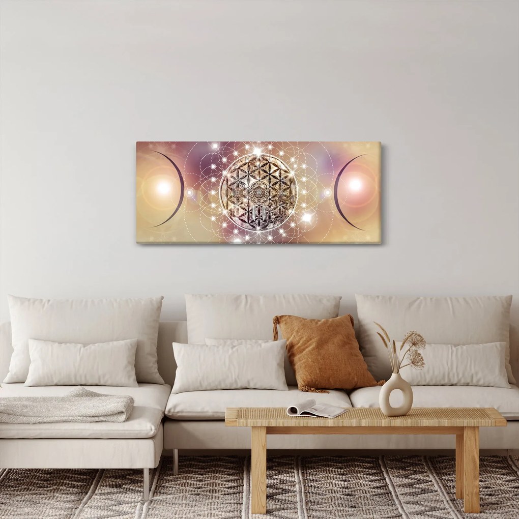 Kép - Mandala elemekkel (120x50 cm)