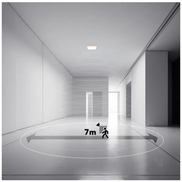 LED fürdőszobai lámpa NIVERA LED/18W/230V IP54 30x30 cm fekete + távirányító