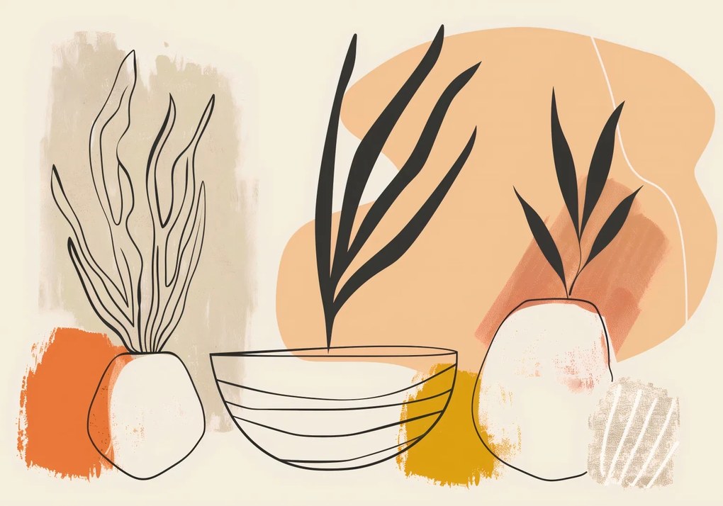 Poszter 66,5x46,5cm Botanikai vázlatok