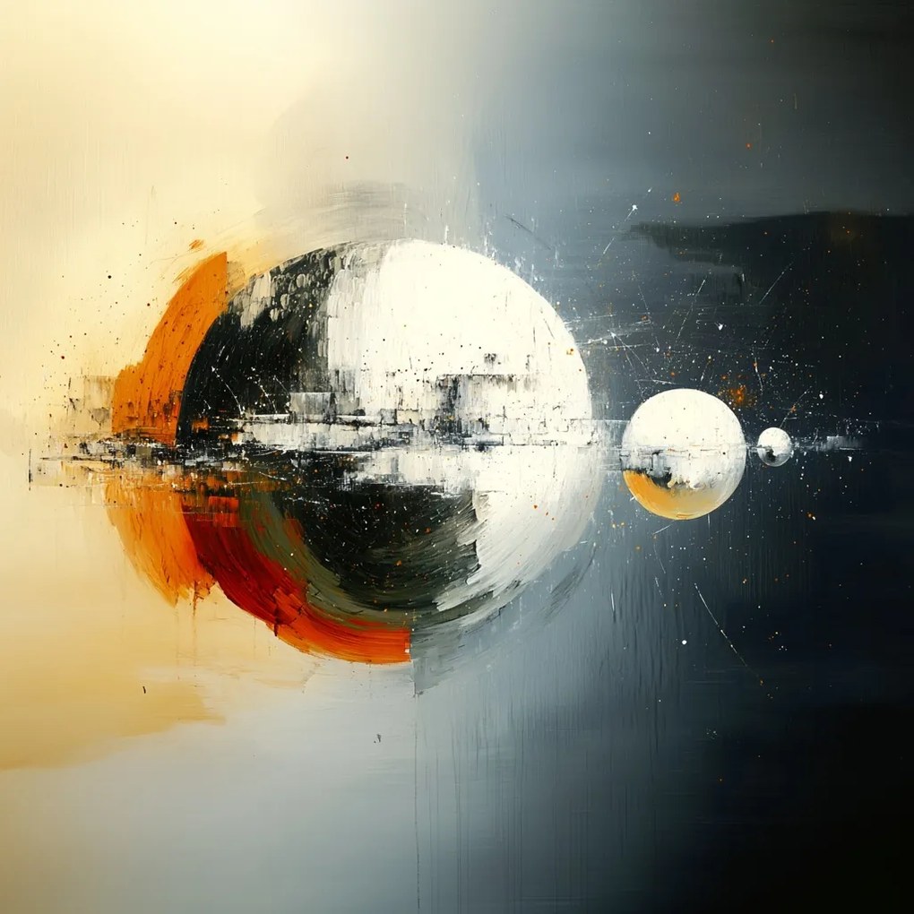 Vászonkép Canvas Absztrakt Kozmosz Bolygó Hold Galaxis 80x80