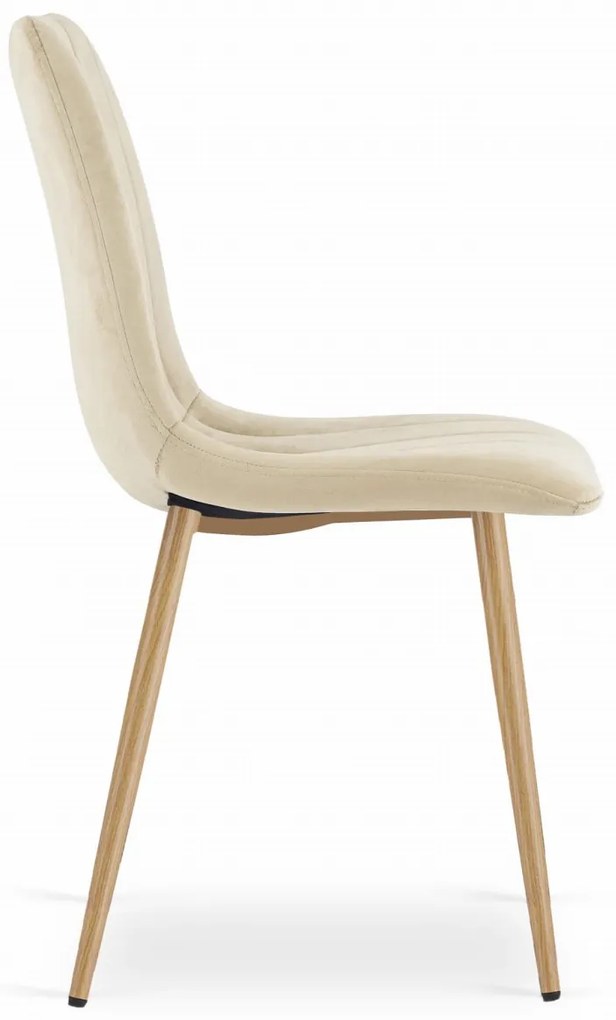 AKCIÓ Krém bársony szék LAVA II. osztály