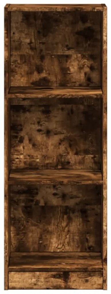 füstös tölgy színű szerelt fa könyvszekrény 40 x 24 x 109 cm