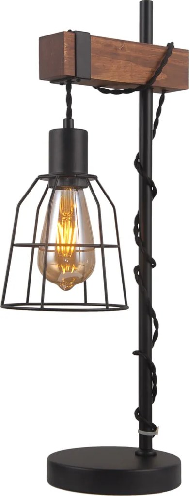 Italux modern asztali lámpa reda sötétbarna fekete itxtb-4793-1-l