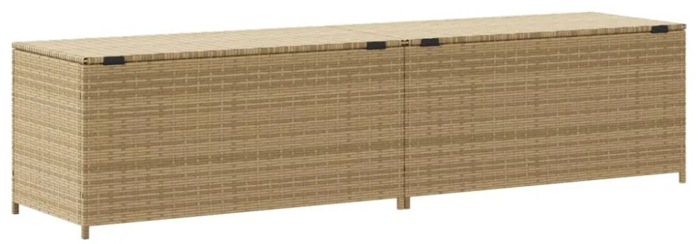 vegyes bézs polyrattan kerti tárolóláda 469 L