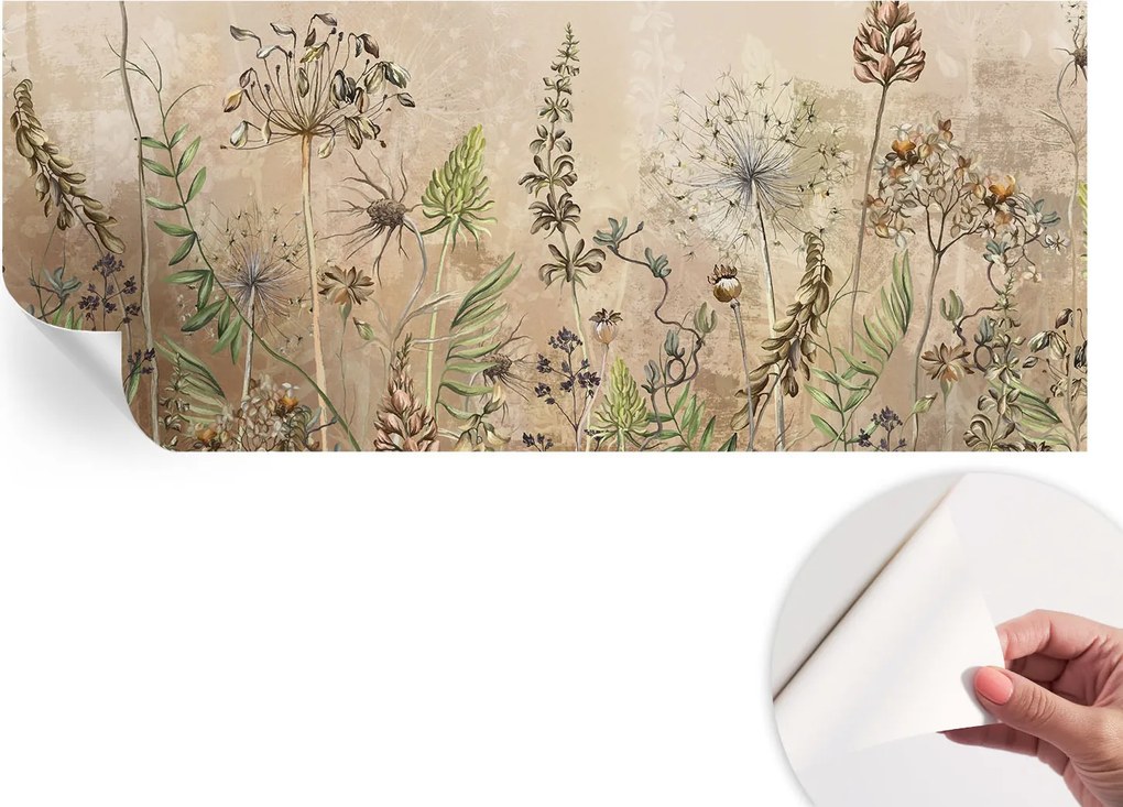 Fotótapéta Öntapadós tapéta a szobába Rusztikus virágok 250x104 cm