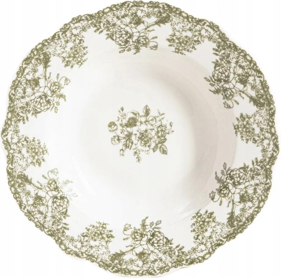 Lourry tányér mély zöld 22 cm Homla