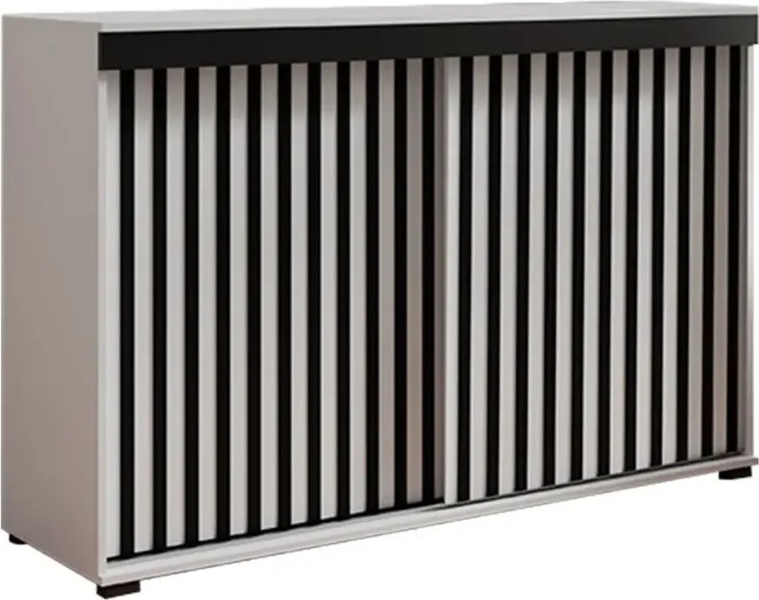 Malani Duplo 120 Tolóajtós Komód 120cm, Fehér