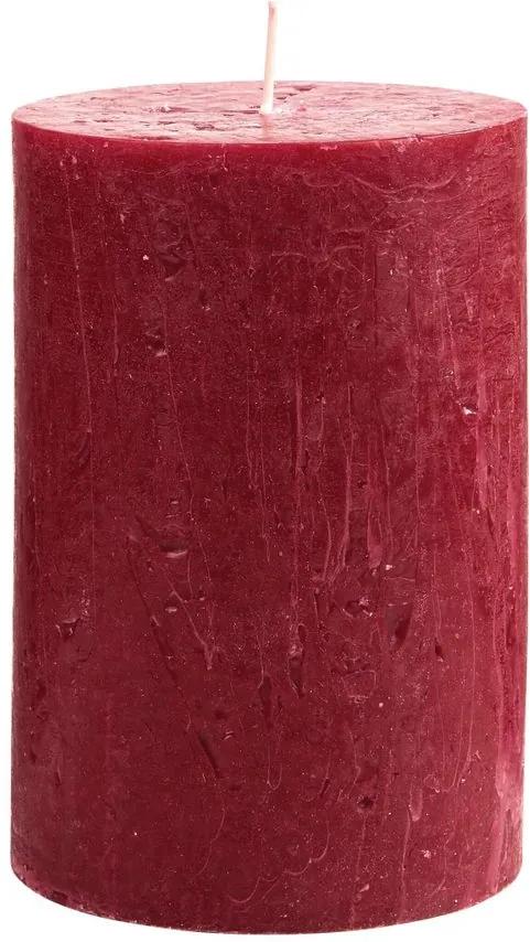 RUSTIC gyertya, piros 15cm