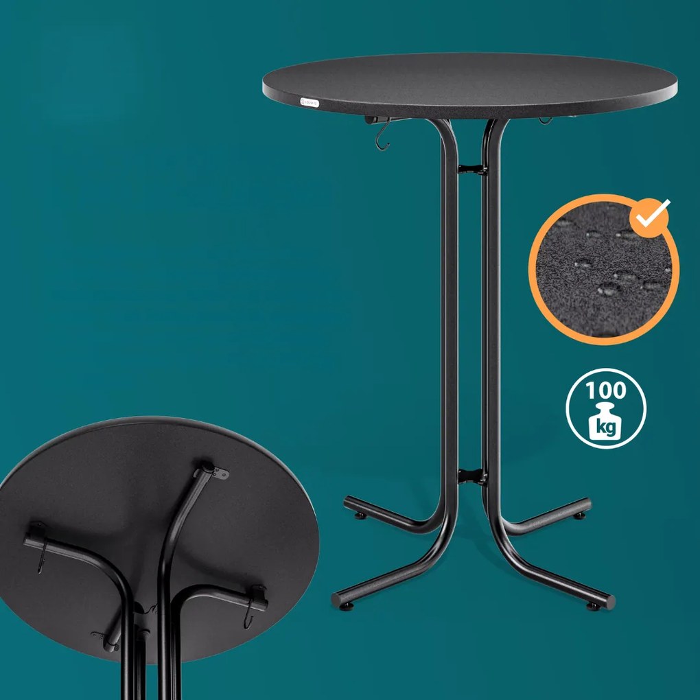 RAUL összecsukható bárasztal 110x80cm, szürke Casaria