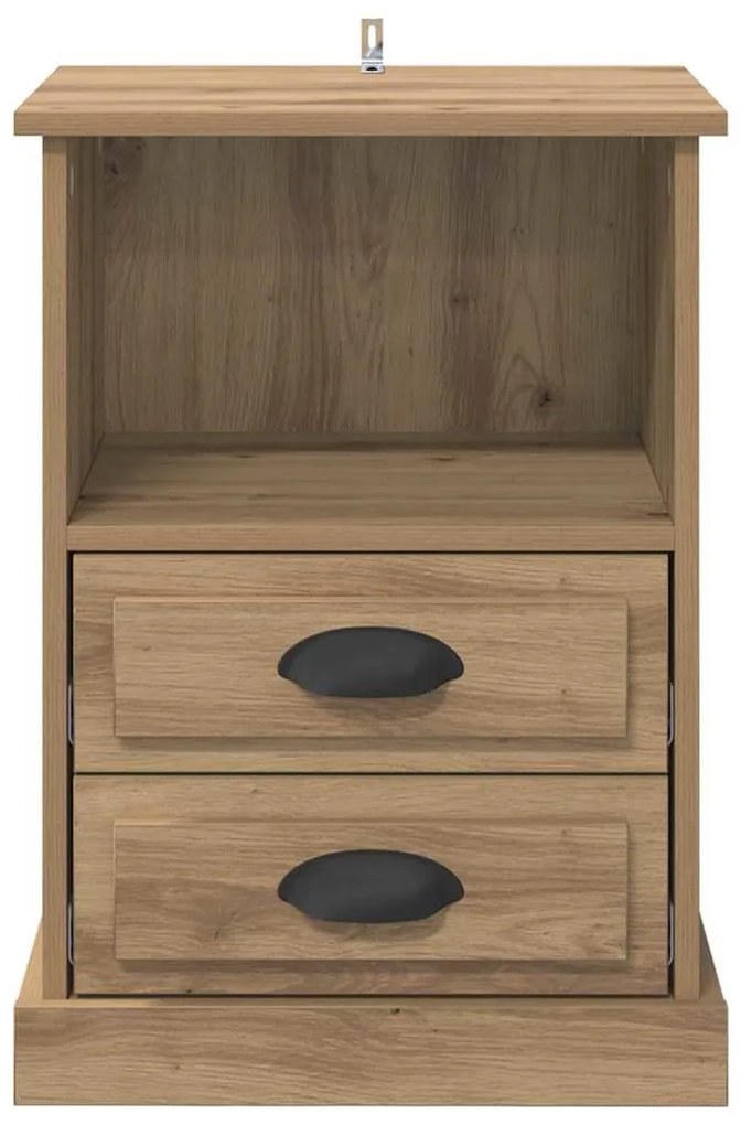Éjjeliszekrény 2 pcs kézműves tölgy 43 x 36 x 60 cm Faanyag