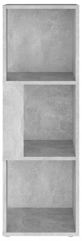 betonszürke szerelt fa sarokszekrény 33 x 33 x 100 cm