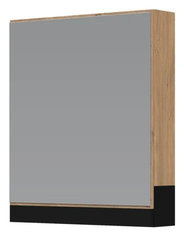 Stokes tükrös fali szekrény 60 cm, ezüst / arany tölgy