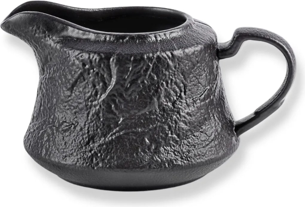 Kávéscsésze porcelán fekete, kő utánzatú fogantyúval 260ML Wilmax