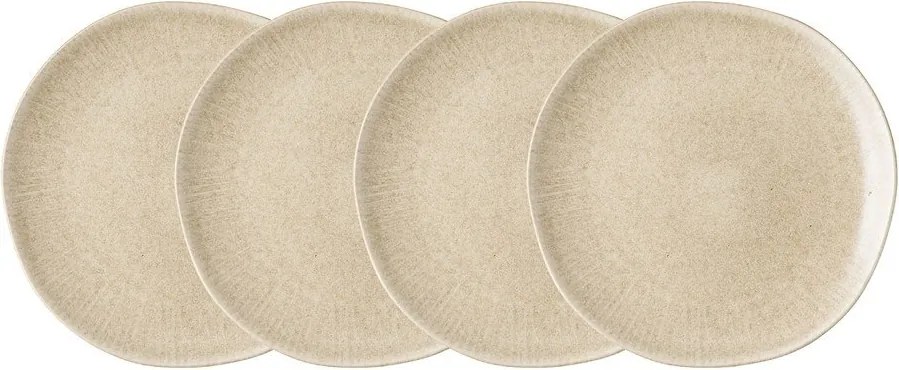 Szürkésbézs kőedény tányér készlet 4 db-os ø 21 cm Viola – House Nordic