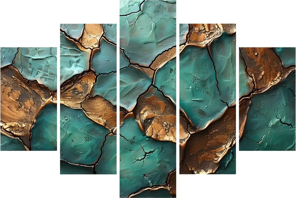 Kép - Zöld-arany festés (150x105 cm)