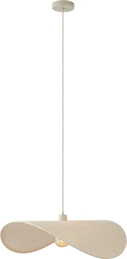 Modern függőlámpa bézs 65 cm - Hat