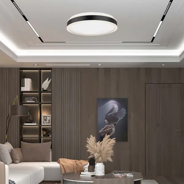 LED Mennyezeti lámpa LED/18W/230V 4000K átm. 35 cm fekete