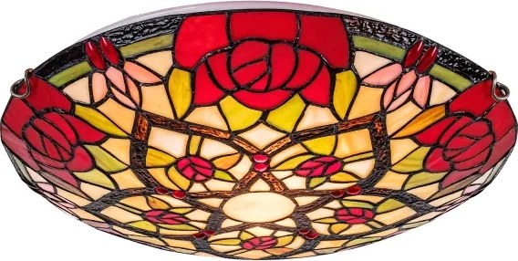 Brilagi - Tiffany-stílusú vitrázs mennyezeti lámpa GARLAN 2xE27/60W/230V