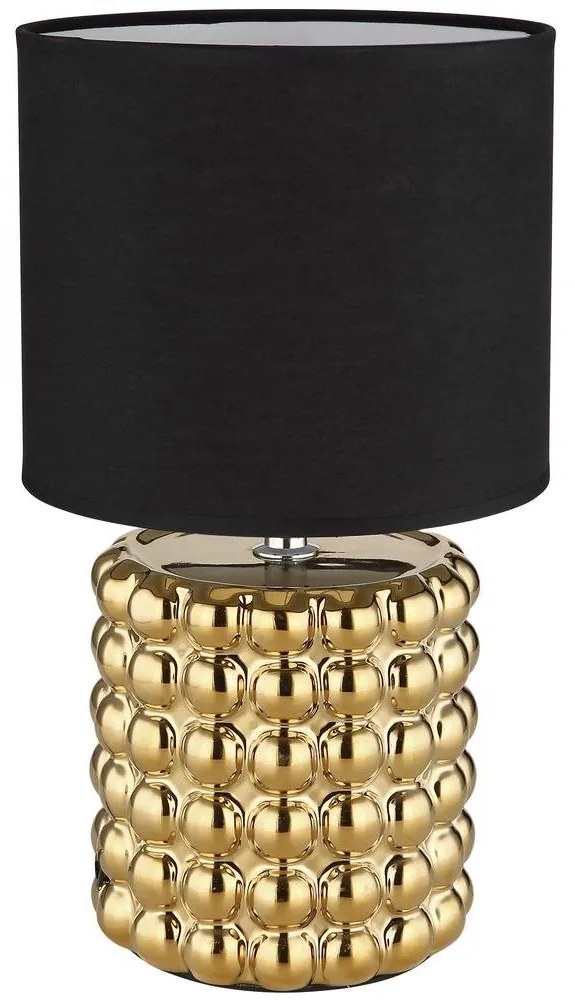 Globo 21626 - Asztali lámpa VALENTINO 1xE14/40W/230V fekete/arany