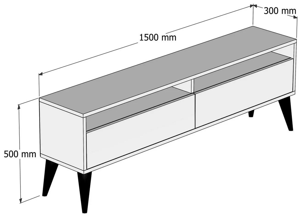 TV asztal/szekrény Berta 2 (fehér). 1088744