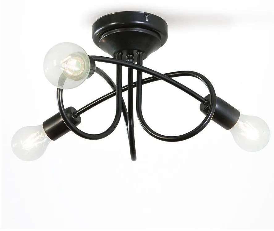 Csillár STYLE 3xE27/60W/230V fekete