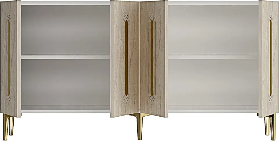 Rany 150 - White, Travertine, Gold