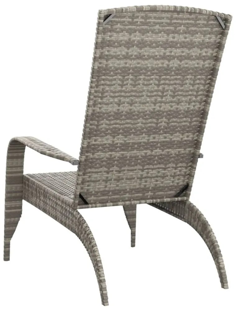 szürke polyrattan kerti adirondack szék