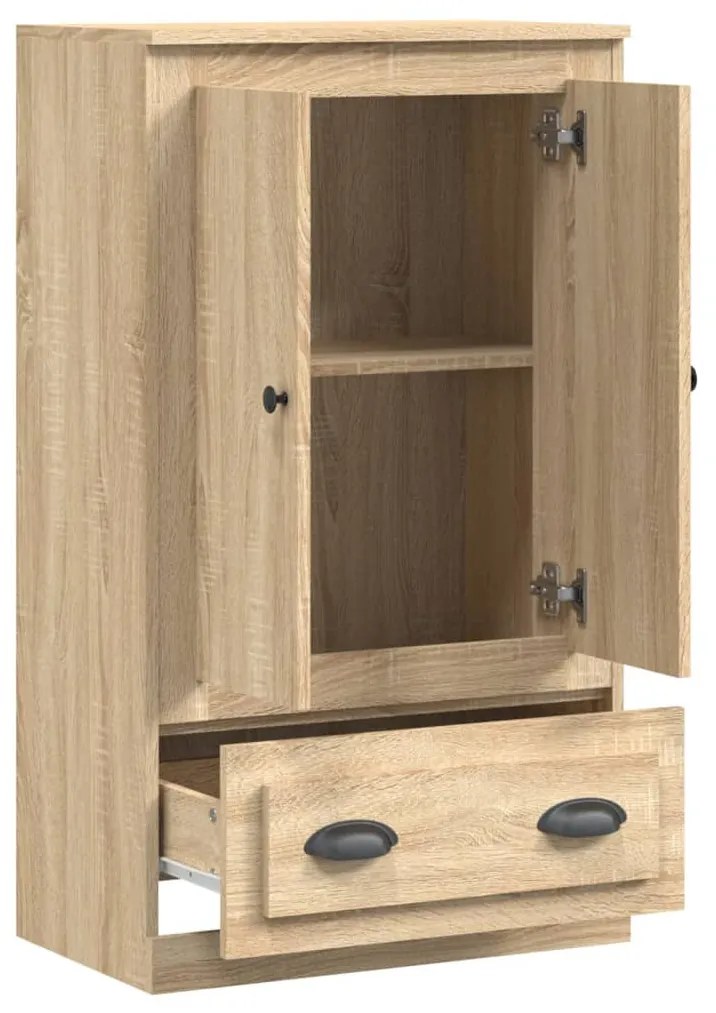 sonoma tölgy szerelt fa magasszekrény 60x35,5x103,5 cm