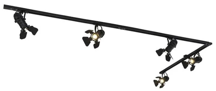 Sínrendszer 5 fekete spotlámpával - Movie