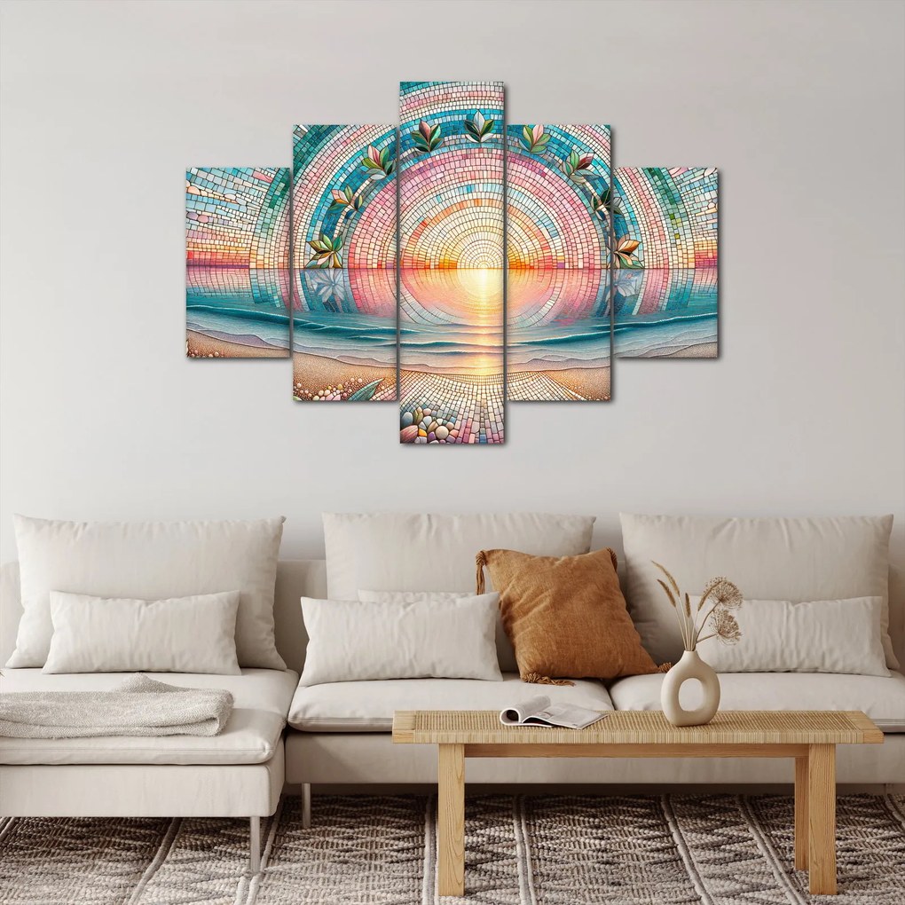 Kép – Naplemente mozaik (150x105 cm)
