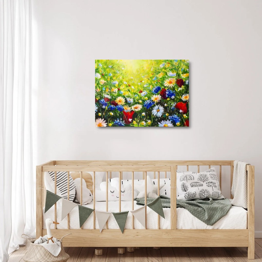 Vadvirágok képe (üvegen) (70x50 cm)