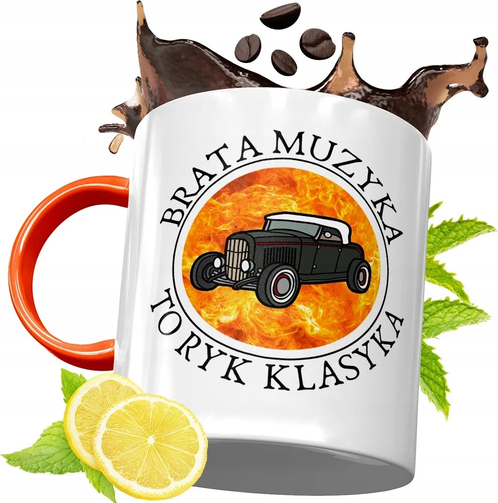 Narancssárga Bögre Testvérnek Ajándékba, fényképes nyomattal