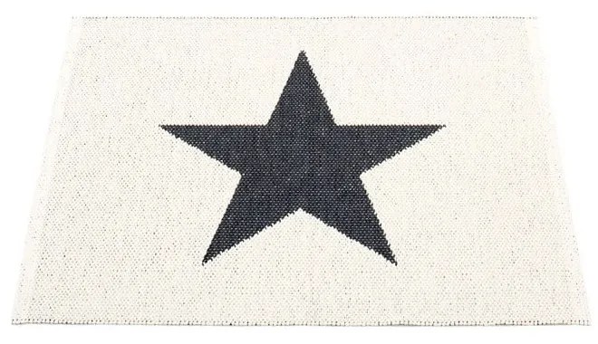 Fekete-fehér kültéri-beltéri szőnyeg 70x90 cm Viggo Black – Pappelina