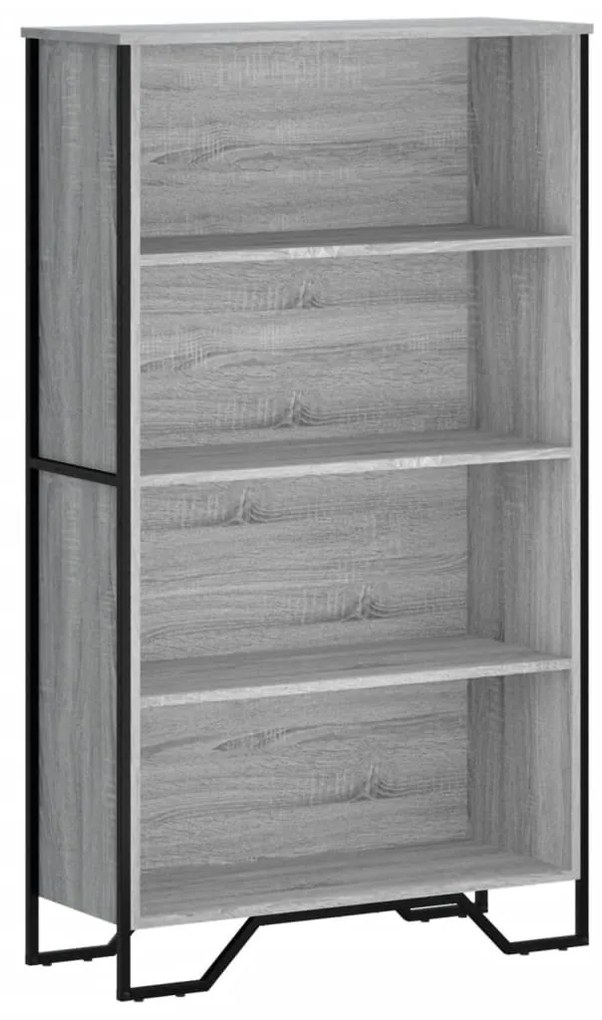 szürke sonoma színű szerelt fa könyvespolc 80 x 31 x 137,5 cm