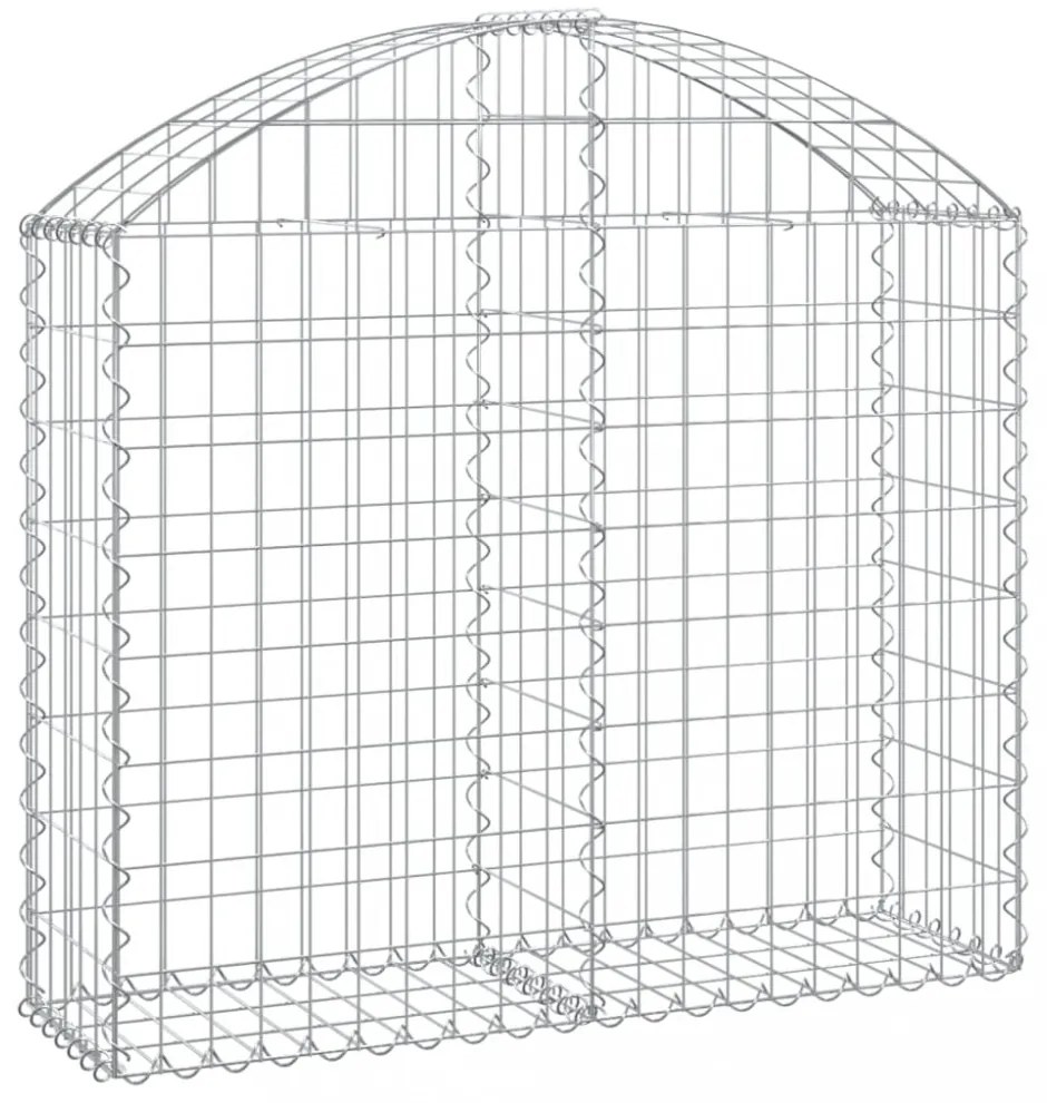 íves horganyzott vas gabion kosár 100x30x80/100 cm