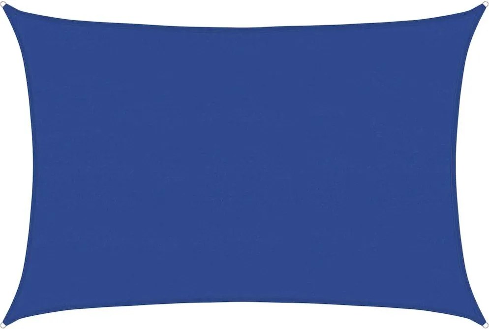vidaXL kék négyszögletű HDPE napvitorla 160 g/m² 5x6 m