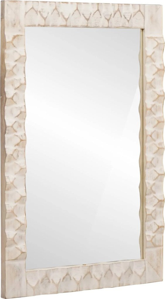 vidaXL Fürdőszobai tükör Fehér mosott felület 50 x 70 x 2,5 cm